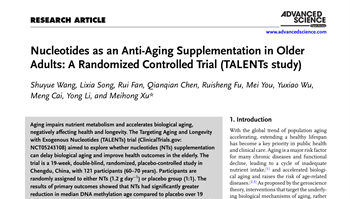 Nucleotides as an Anti-Aging Supplementation in OlderAdults A Randomized Controlled Trial (TALENTs study)